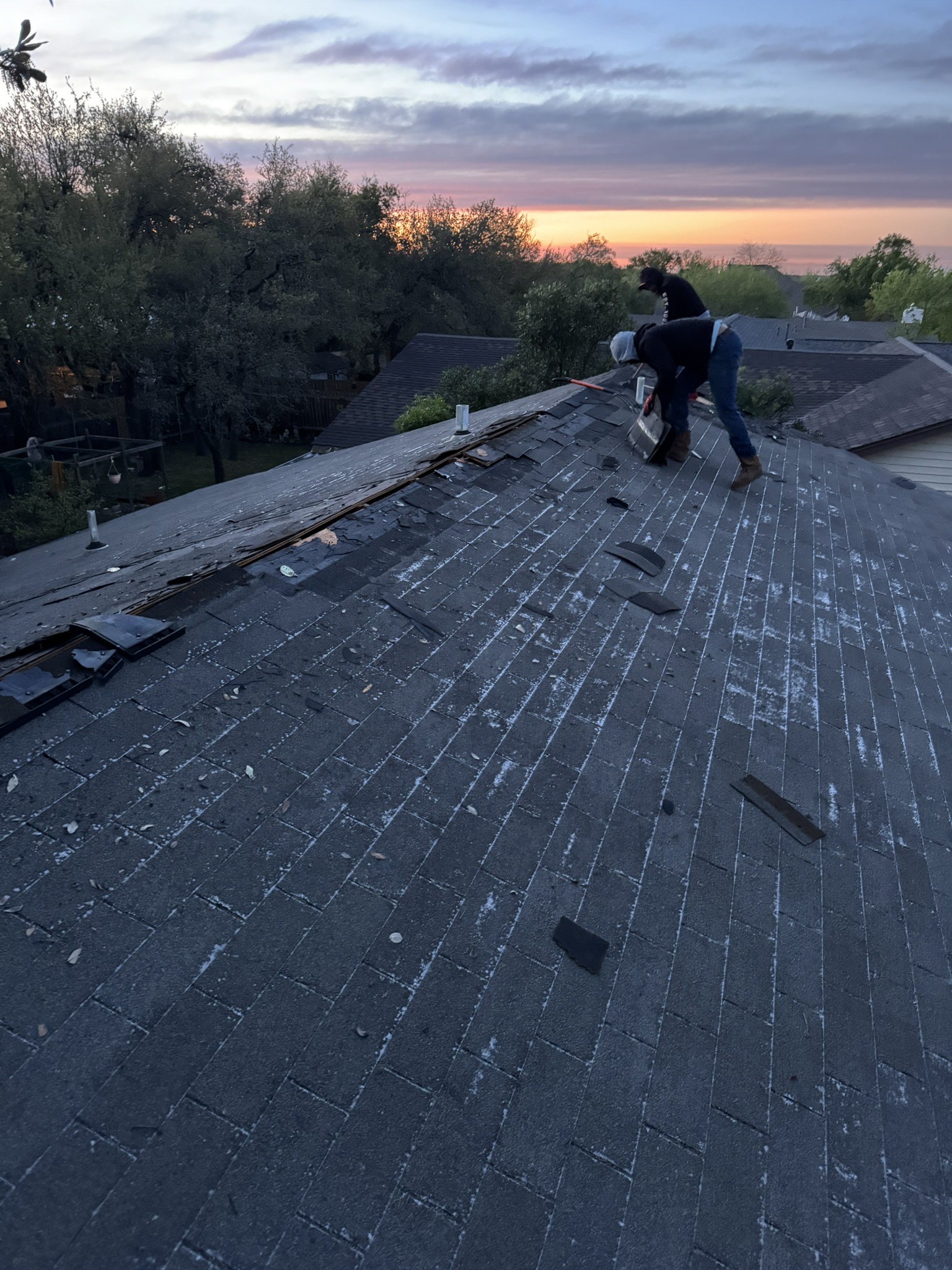 Storm damage tear-off Austin